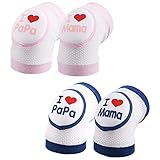 【Diseño antideslizante Designed】: diseñado con goma antideslizante en la posición de la rodilla, mantenga a su hijo a salvo de heridas, rasguños, moretones e irritaciones cuando gatea y aprende a caminar