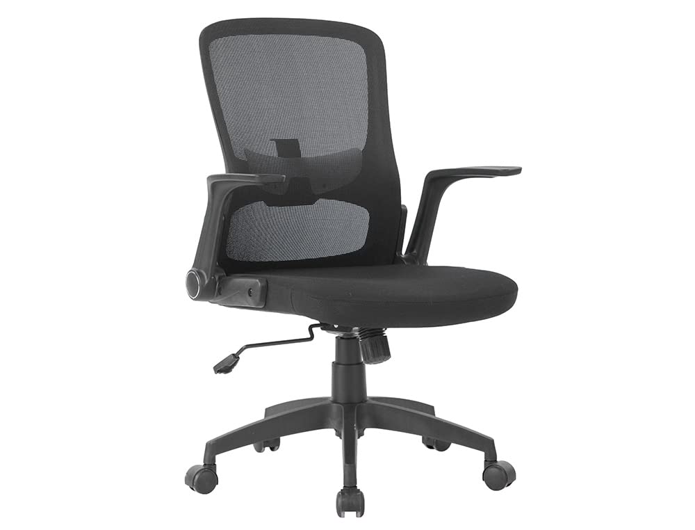 Q-Connect Silla giratoria Base Metal Regulable en Altura 910+75mm Alto 610mm Ancho 550mm Profundidad Negro.