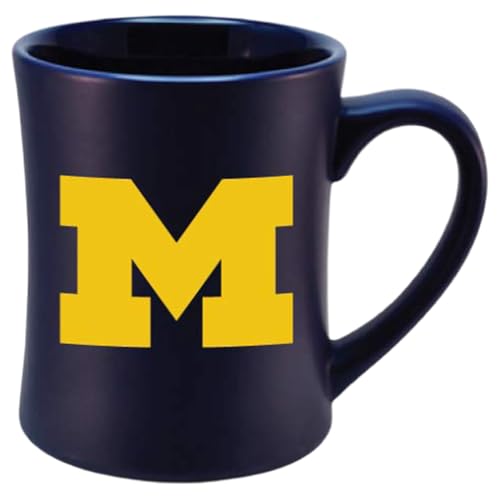 RFSJ INC. Michigan Wolverines Ceramic 16oz Sculpted Mug Official Team Logo Coffee Cup Handwash Recommended Includes One Mug