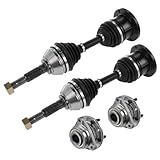 TRQ Front CV Axle Assemblies Wheel Bearing and Hub Assemblies 4 Piece Compatible with 1990-1996 Chevrolet S10 1990-1994 S10 Blazer 1995-1996 Blazer 1991-1996 GMC Sonoma 1992-1996 Jimmy 1991 Syclone