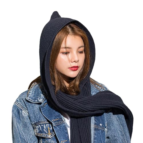SIQITECHNO Winter Women Hooded Scarf