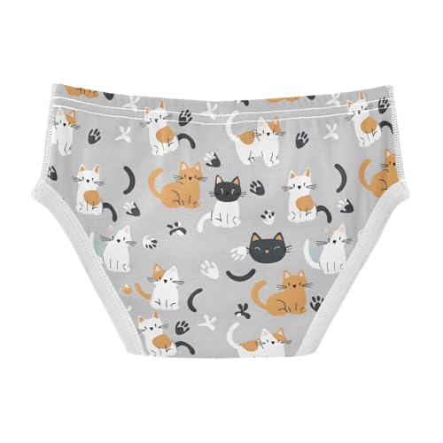 Cat and Gray Background Boys' Underwear 100% Cotton Boys' Briefs Soft Toddler Underwear2
