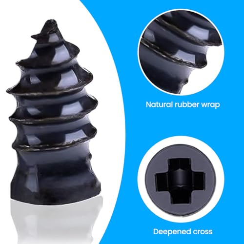Image of STHIRA 30pcs Tubeless Tyre Puncture Repair Kit 3 Sizes Tire Repair Nails with Screwdriver Carbon Steel Leak-Proof Seal Portable Tubeless Tires Repair Tool Kit Universal for Car, Bike, Motorcycle