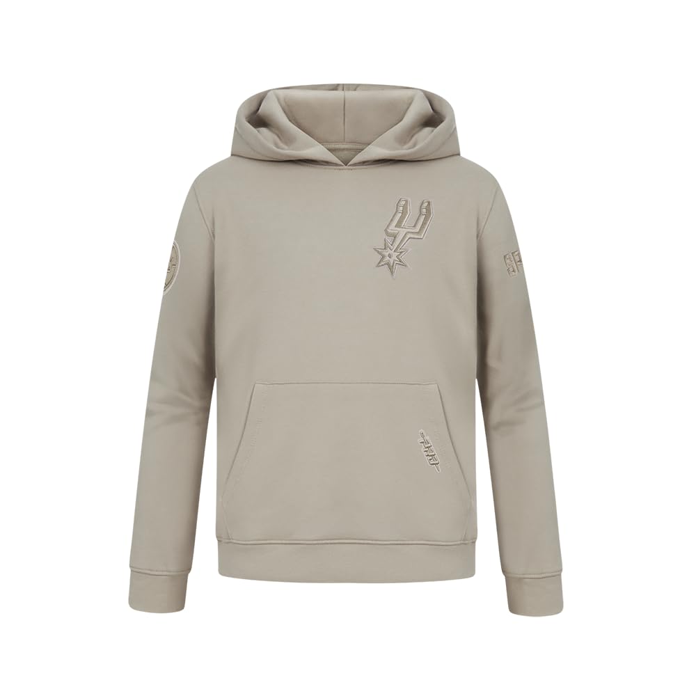 Pro Standard Boy's NBA Neutral Bb Fleece Po Hoodie Hooded Sweatshirt, Taupe, M
