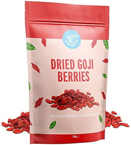 Amazon Brand - Happy Belly Dried Goji Berries, 2 x 500g
