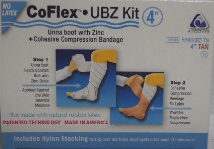 CoFlex Unna Boot con Zinc, Paso 1: 4" x 6 Yds. Paso 2: 4" x 7 Yds., 2/Bx miniatura 2