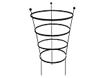 Garden Pride Peony Cage Plant Support - Available in plastic coated or raw steel, designed to rust - Heavy Duty Peony Cage plant Support (92cm Tall - Pack of 1, Plastic Coated in Black)