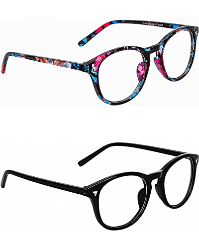 Image of IFLASH Blue Light Blocking Glasses Gaming Filter Transparent Round Eyeglasses for Eye Protection Men Women, Computer /Tablet /Laptop /Mobile /TV, Anti-blue & Anti eyestrain
