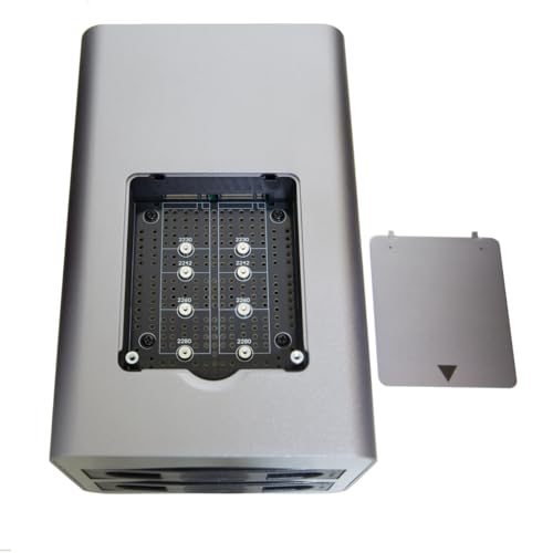 Image of USB 3.2 (10Gbps) Type-C 2 Bay 2.5 Inch and 3.5 Inch SATA Hard Drive + 2 Bay M.2 NMVe Combo External Hard Drive Enclosure