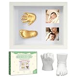Noosuna Baby Hand and Foot Casting Kit with Shadow Box Frame(11x9 Inch), Baby Foot Casting Kit Ideal for Baby Keepsakes, Baby Shower, Newborn Gifts, Perfect First Birthday