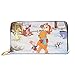 Produktbild Winnie Puuh Geldbörse aus echtem Leder, hohe Qualität, Reißverschluss, lange Clutch-Geldbörse, Münzfach, Kartenpaket für Damen und Herren