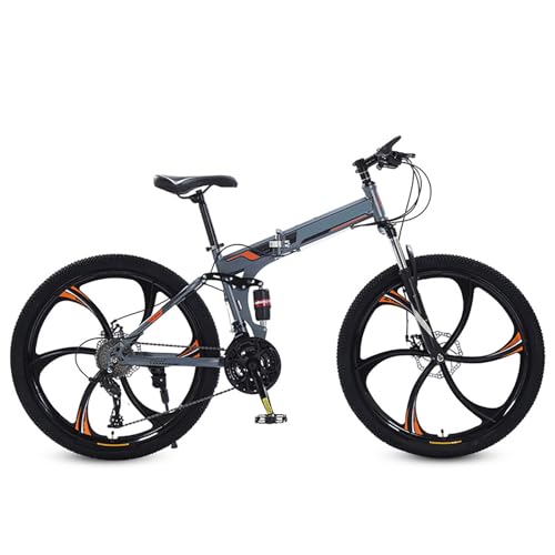 Bicicleta Plegable De 24 Pulgadas, Bicicleta Urbana Plegable Para Adultos, Bicicleta De Viaje Con Cuadro De Acero Al Carbono, Antideslizante, 21 Velocidades, Altura Ajustable C,24 in