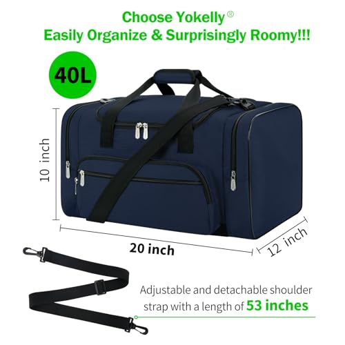 Image of Sports Duffel Bag 20 inch for Travel Gym - Navy Blue