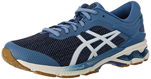 ASICS Herren Gel-Kayano 26 MX Road Running Shoe, Graue Glasschlacke/Creme, 41.5 EU