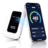 Routeur 5G Portable Débloqué avec Slot SIM – Modem 5G Carte SIM, Internet Mobile Haut Débit 5G/4G+, Jusqu’à 28 Appareils Connectés, Hotspot Mobile Idéal pour Voyage ＆ Télétravail