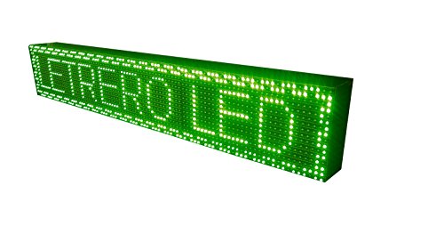 CARTEL LED PROGRAMABLE LETRERO LED PROGRAMABLE PANTALLA LED PROGRAMABLE (96 * 16 cm, VERDE) ROTULO LED PROGRAMABLE CARTEL ELECTRÓNICO ANUNCIA TU NEGOCIO/PROGRAMMABLE LED PANEL BANDEROLA LED