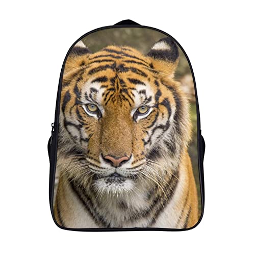 Sac à dos motif 3D tigre avec bretelles confortables pour activités scolaires et loisirs