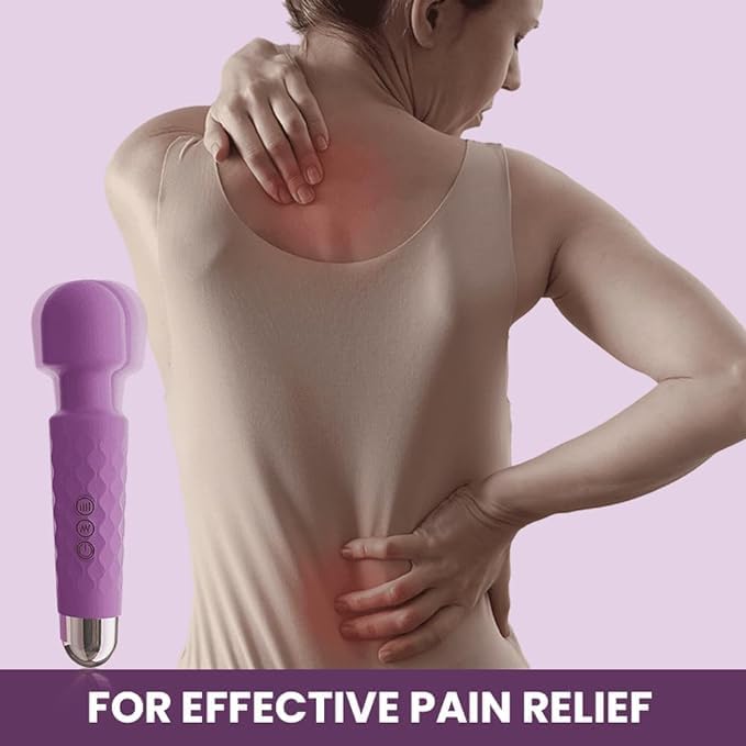 GOSHTI ENTERPRISE Full Body Massager for Women & Men, Rechargeable Wireless Massager Machine for Pain Relief, Handheld Massager with Medical Grade Silicone, 8 Speeds, 20 Modes GOSHTI ENTERPRISE Full Body Massager for Women & Men, Rechargeable Wireless Massager Machine for Pain Relief, Handheld Massager with Medical Grade Silicone, 8 Speeds, 20 Modes