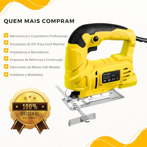 Serra Tico Tico Profissional 450w Ferramenta Para Cortar Madeira Metal Plástico Marcenaria 110v 1 Lâ