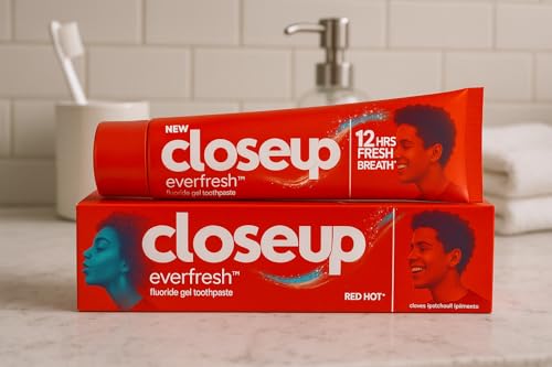 Close Up Dentifricio – Scegli tra 1 o 4 Pezzi – Varianti Eucalyptus, Menthol, Peppermint, Red Hot – Freschezza e Protezione per i Tuoi Denti e Alito – Igiene Orale Completa (1, RED HOT)