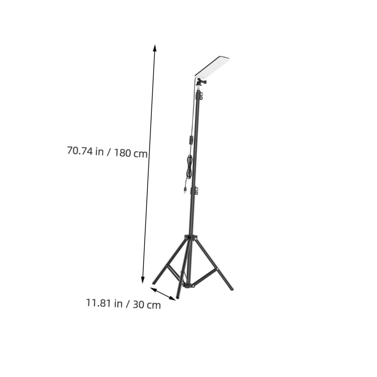 Linterna de Camping Portátil Telescópica Soporte Negro
