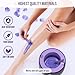 Tress Wellness Wax Warmer Silicone Liner (Purple) - Easy to Clean Silicone Wax Warmer Bowls with 2x Silicone Spatulas Compatible with 16oz Electric Waxing Kit - Silicone Wax Pot melting Wax Bowl