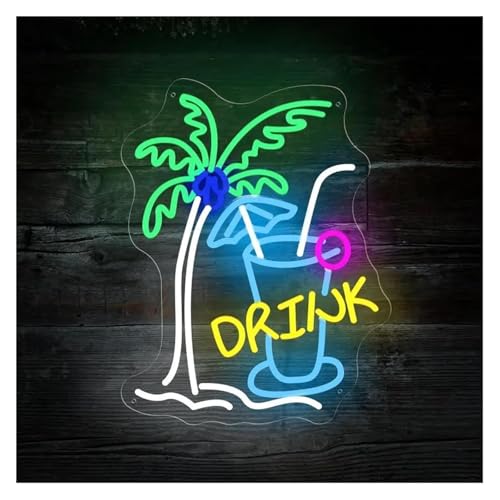 Néon bar cocktail en acrylique à luminosité réglable pour décoration