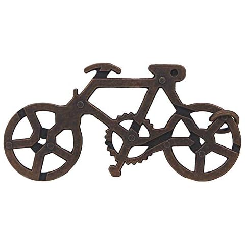 ink2055 Vintage Metal Bike Maze Puzzle IQ Brain Teaser Children Adult Educational Cover