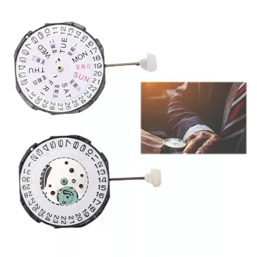 SL28 Three Hands Quartz Movement Date Watch Wristwatch Parts Repair or-Size2