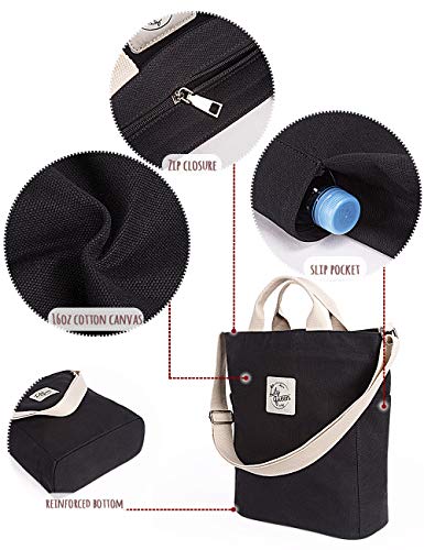 Image of Lily queen Women Canvas Tote Handbags Casual Shoulder Work Bag Crossbody
