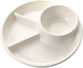 cabilock Płyty Z Tworzyw Sztucznych Do Żywności Podzielony 4 Sekcje Obiad Okrągły Talerz Podzielony Kolację Taca Podzielony Pojemników Żywność Dla Dorosłych Dzieci Małych Dzieci