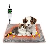 ペット用ホットカーペット ペットヒーター 猫 犬 ペットマット 30℃～60℃温度調節可能 12Hタイマー機能 ホットカーペット ヒーターマット ホットマット 噛み癖対策 過熱保護 カバー洗濯可能 暖房器具 寒さ対策 大小動物対応 あったか PSE認証済み