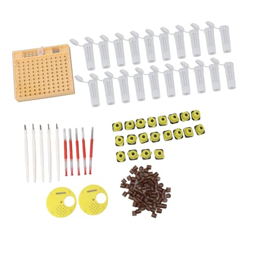 YEmirth Kit de enxerto de criação de rainha com copos de célula para apicultores Equipamento de repr