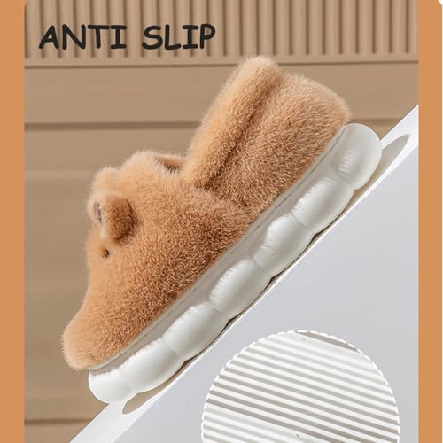 Capybara Slippers for Women With 5 Pcs Cute Socks Plush Kawaii Cartoon Slide Sandals Indoor Outdoor Cozy House Shoes4