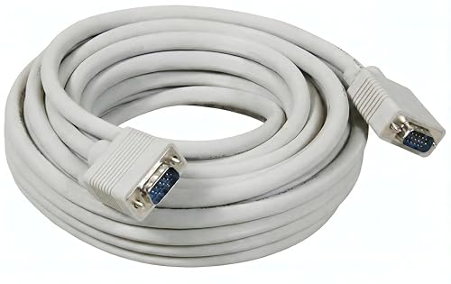 Image of Upix Male to Male VGA Cable 13.7 Meters (45 Feet) - Supports PC, Monitor, TV, LCD /LED, Plasma, Projector, TFT