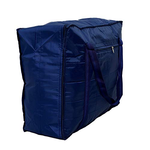 Image of Jumbo Attachi Bag in Soft Parachute Material, Blanket Cum Suitcase Bag (Blue, Pack of 1)