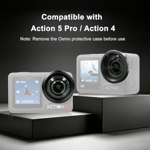 Lente gran angular de 180° con vidrio óptico multicapa para DJI Osmo Action 5 Pro 2