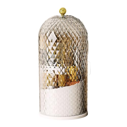 スタイリッシュな360度回転デスクトップホルダー頑丈なベースとダストプルーフスライディングカバーホーム組織毎日使用