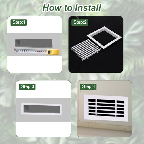 Grille de ventilation amovible PATIKIL 16x16 pour un entretien CVC facilité