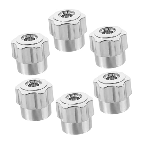 ROMISBABA 6pcs Aluminum Alloy Faucet Handle Replacement Ergonomic Knobs for Kitchen Bathroom Sinks Easy to Install Compatible Handwheel Angle Valves Each