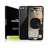 CELL4LESS Back Housing Assembly Metal MidFrame w/Major Components Pre-Installed Including Buttons for iPhone 8 Plus (Space Gray)