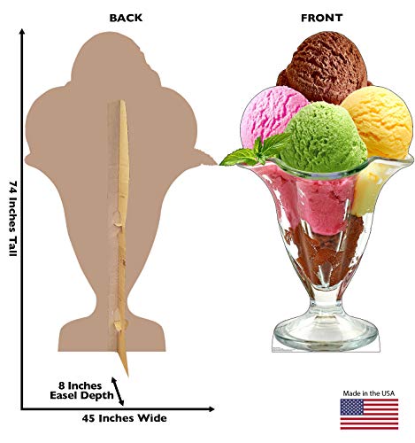 Image of Cardboard People Ice Cream Sundae Life Size Cardboard Cutout Standup