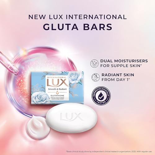 Image of LUX International Creamy Perfection Plus Swiss Moisturizer bathing Soap|For Glowing Skin|500g Beauty soap
