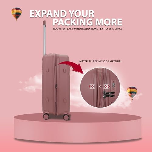 Image of Fly Luggage Trolley bag | Durable Polypropylene Hard Shell | Polypropylene, Lightweight Large Expandable Hardshell, 8 Disc Wheels, TSA Type Lock