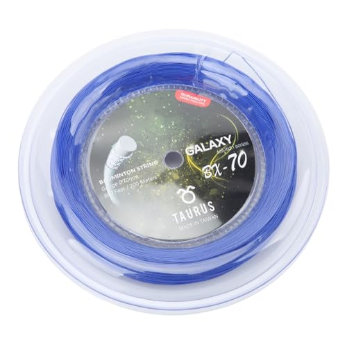 Jauarta POWERTI BX70 Badminton Rackets String High Elastic Nylon Badminton Racquet String 0.7mm Badminton String 200m Reel (Blue)