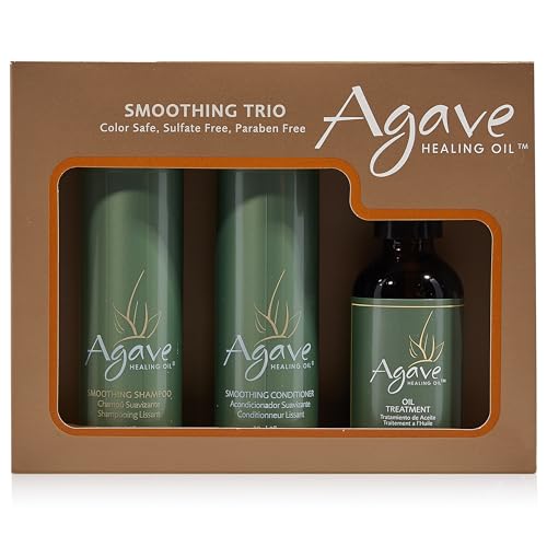Kit de Shampooing pour Cheveux Agave 3 Pièces 295 ml pour Routine Capillaire