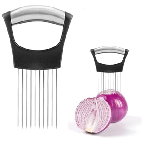 fghuim Onion Slicer Holde,Onion Cutter for Slicing, Tomato, Lemon, Meat, Avocados,Eggs Cutting Tool Stainless Steel Cutting Kitchen Gadgets. Cover