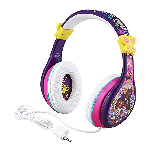 eKids Disney Encanto Headphones for Kids, Wired Headphones Includes Headphone Splitter