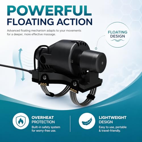 Image of Dr. Care Black Electric Handheld Massager - Dual-Speed Floating Action for Ultimate Head, Neck & Body Pain Relief - Perfect for Stress Relief and Muscle Tension