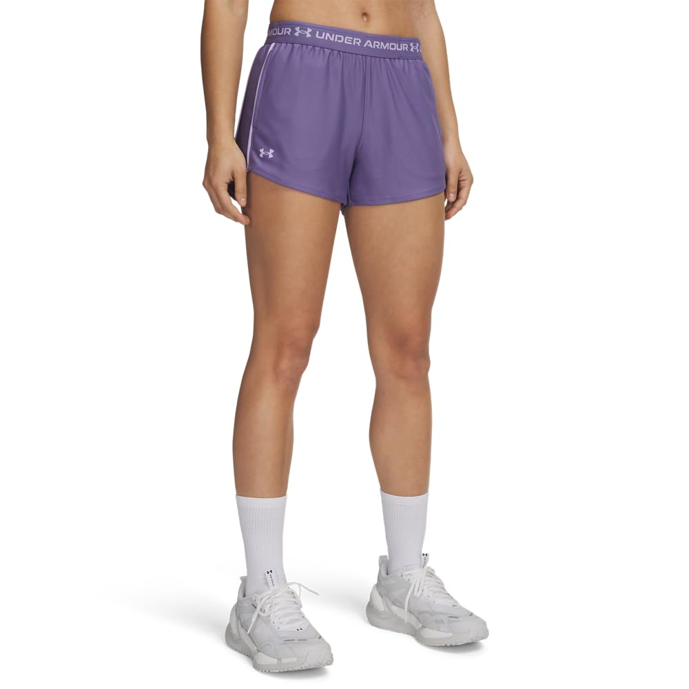 Under Armour Women's Violet Shorts Tech Play Up